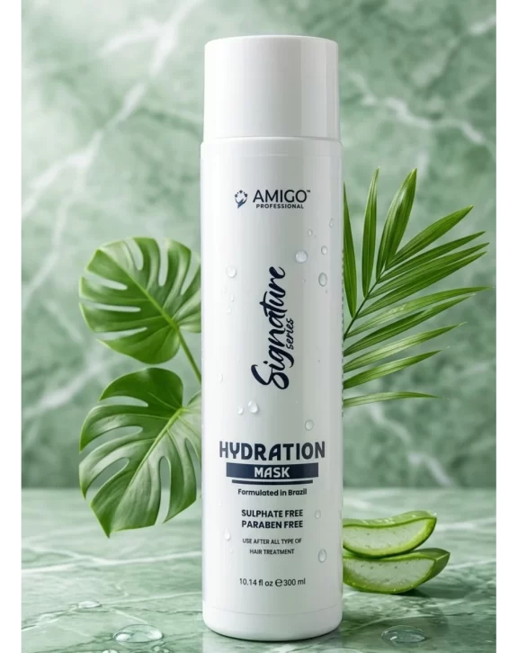 A deeply nourishing hair mask formulated in Brazil for dry, damaged, and chemically treated hair. This rich treatment helps restore softness, moisture, and manageability while supporting the hair’s natural elasticity and shine.