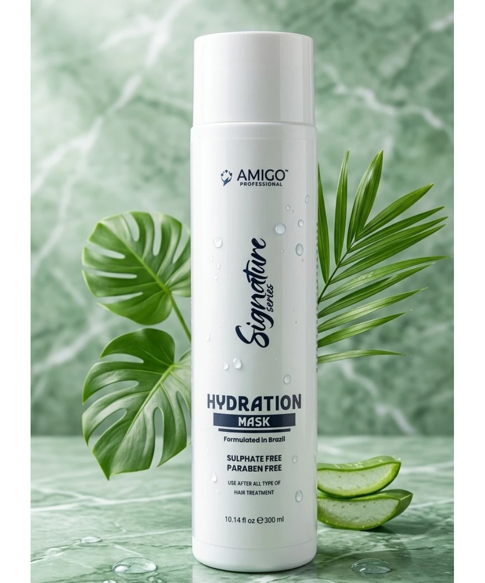 A deeply nourishing hair mask formulated in Brazil for dry, damaged, and chemically treated hair. This rich treatment helps restore softness, moisture, and manageability while supporting the hair’s natural elasticity and shine.